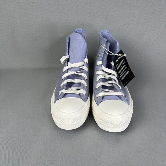 Converse Chuck Taylor All Star Lift Platform Suede Shimmer Womens 7.5 Lilac Shoe - Picture 6 of 13